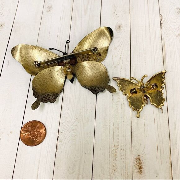 VTG Butterfly Brooches  - Picture 2 of 2
